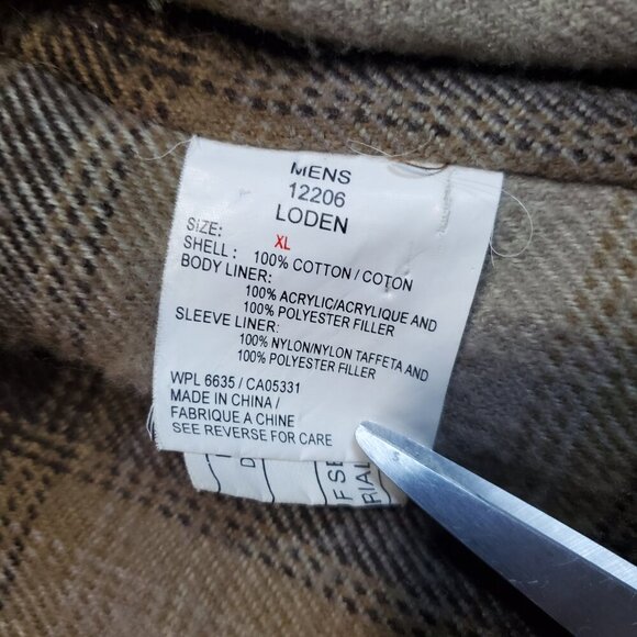 Woolrich Olive Green Flannel Lined Button Front Outdoor Chore Jacket - XL - Picture 5 of 12